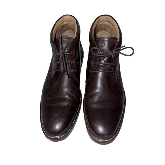 Florsheim Brown Leather Chukka Boots Men’s 12 Lace Up Ankle Boot Rugged Sole main image 4